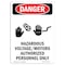 Signmission Safety Sign, OSHA Danger, 24" Height, Portrait Hazardous Voltage, Portrait OS-DS-D-1824-V-1922 - alternate 1